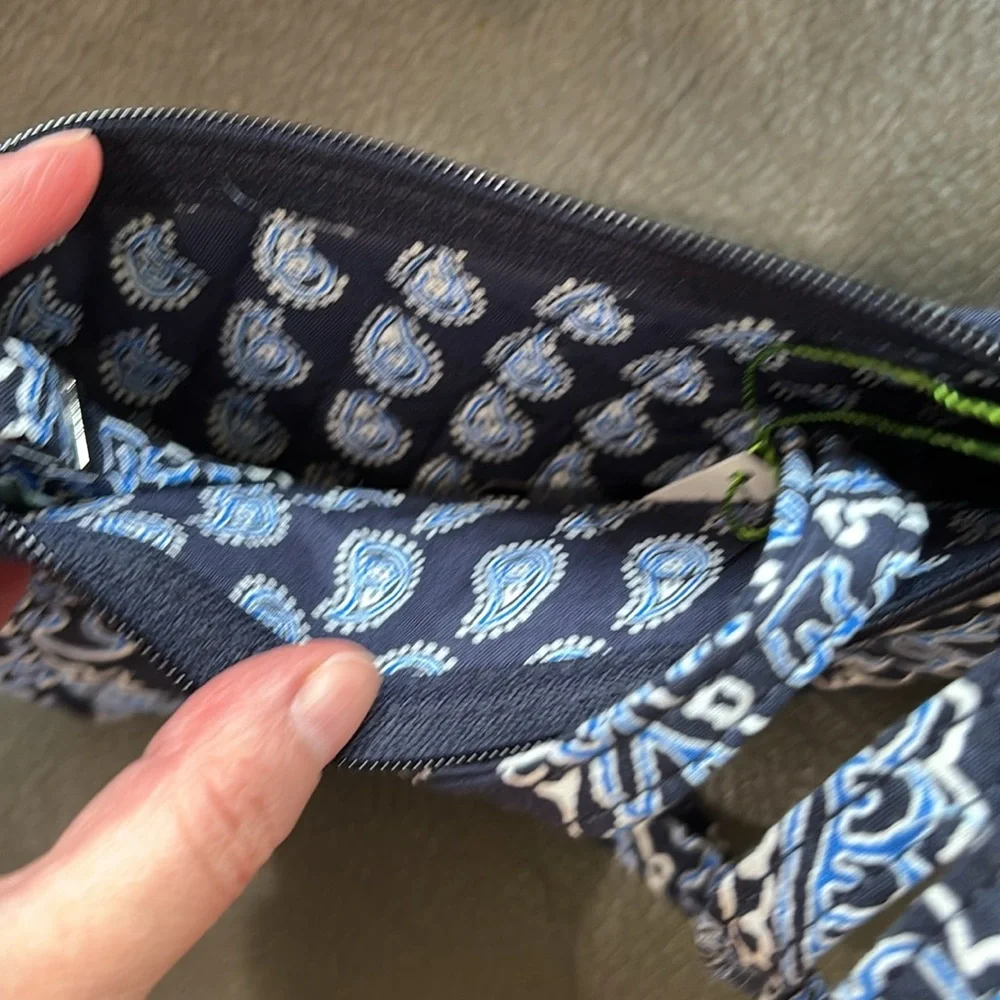 Vera Bradley little crossbody in blue bandana print